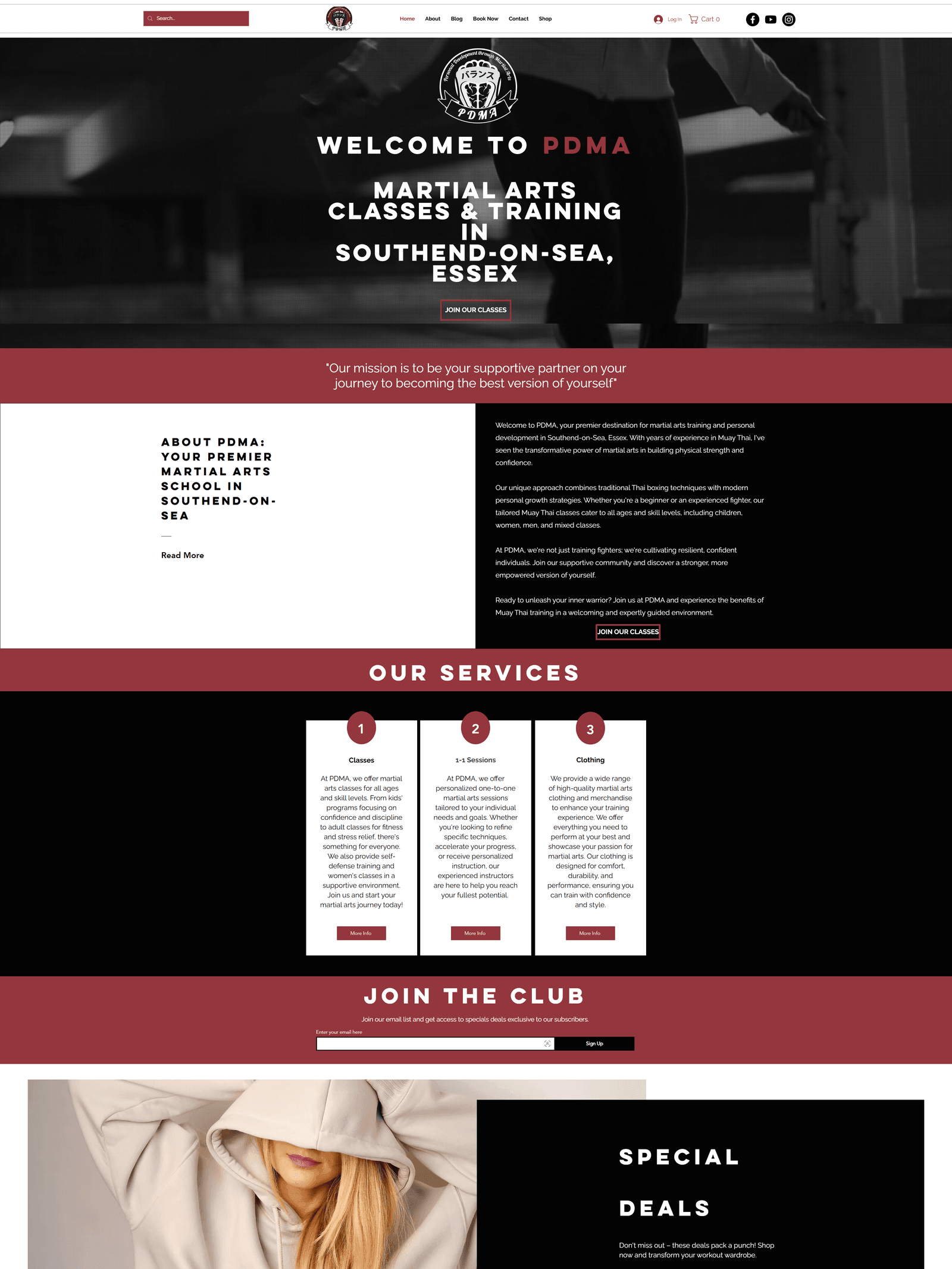 PDMA, homepage page, previous site